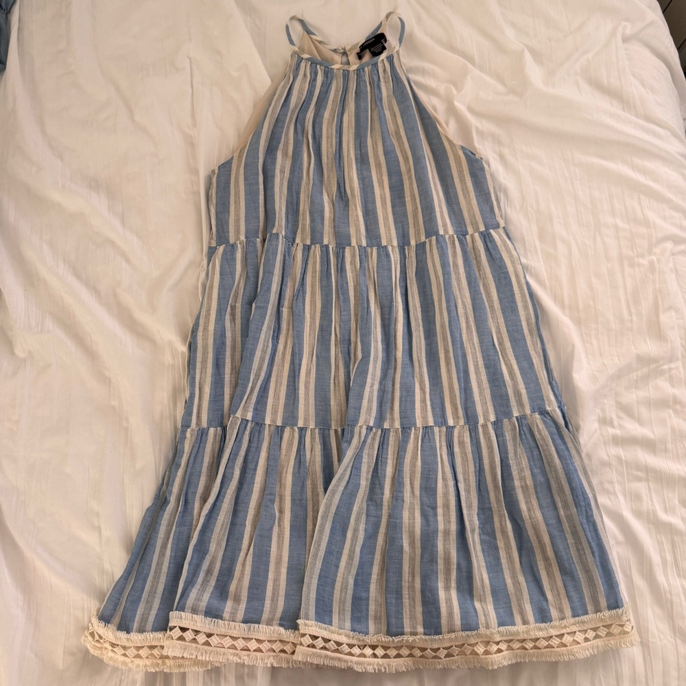 Striped Blue and White Dress